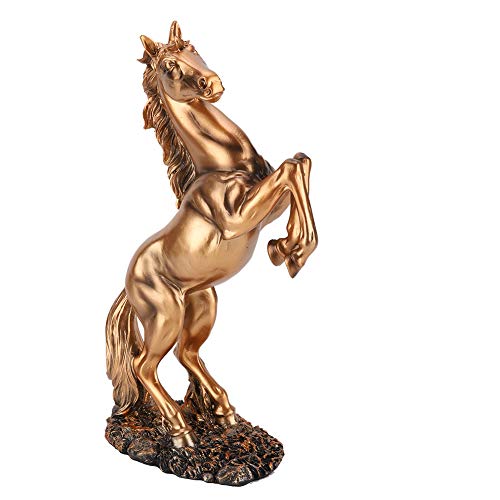 Estatua de resina de caballo de pie, figura artística de caballo de 12,4 