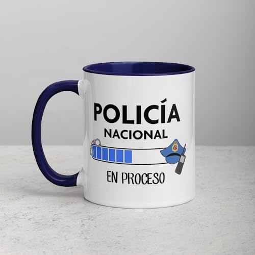 Kembilove Taza cerámica policia nacional - tazas de cafe - tazas originales para regalar - tazas desayuno 350ML – Policia Nacional en proceso