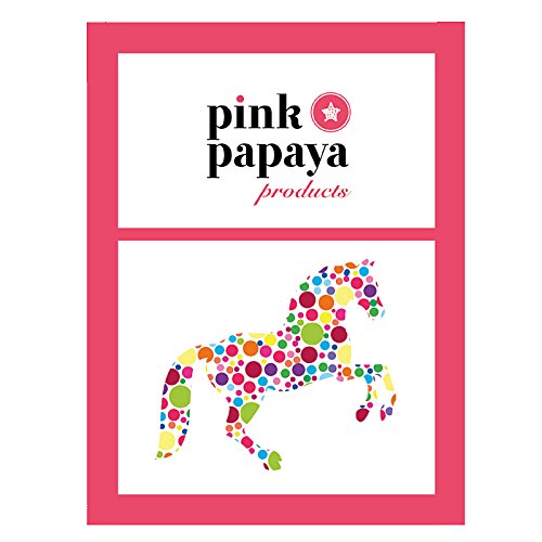 Pink Papaya Caballo de Juguete, Flower, Bonito Caballo de Juguete de Tela con Sonido: Relincho y Sonido de galopeo - Color: Modelo de Flores con Melena Blanca