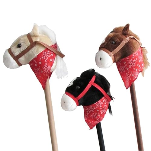 TACHAN - Cabeza de caballo con palo - Con sonidos para hacerlo mas real - Caballo de juguete para niños y niñas - Color blanco - Dimensiones 80 cm de altura (CPA Toy Group 7278084)